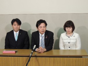 日本維新の会福島総支部立上、人事についての記者会見