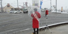 朝の街頭演説