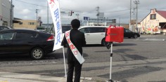 朝の街頭演説