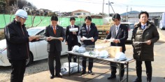 希望の党復興推進本部福島視察　いわき復興住宅視察